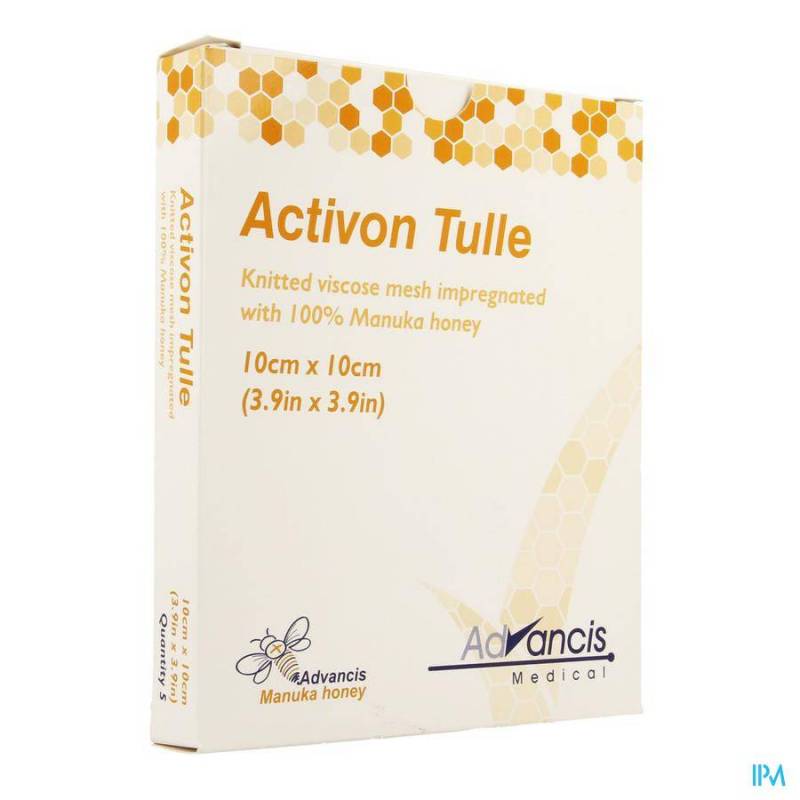 Activon Tulle Verband N/adh 10x10cm 5