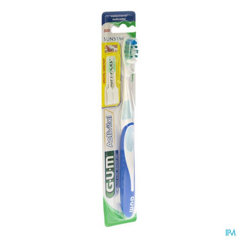 Gum Activital Comp Tandenb Medium + Softpicks 583m