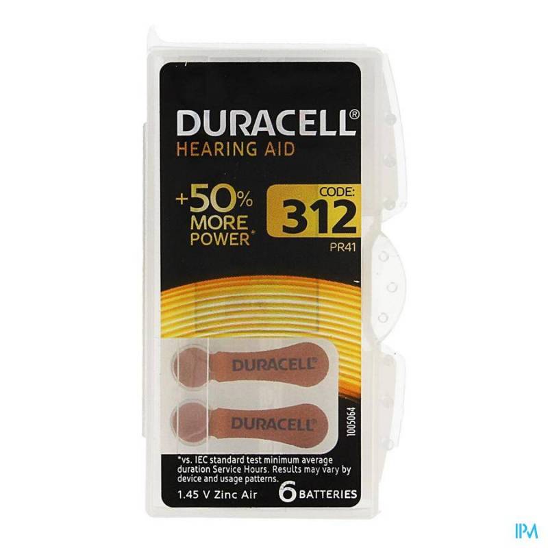 Duracell Easytab Hoorbatterij Da312 6 Bruin