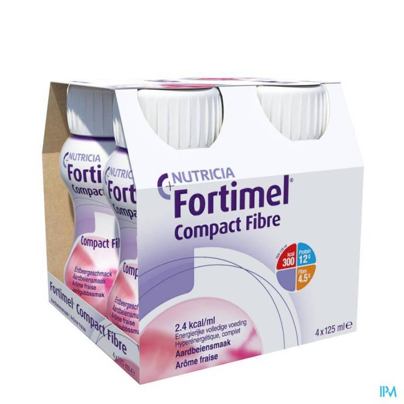 FORTIMEL COMPACT FIBRE FRAISE 4X125ML