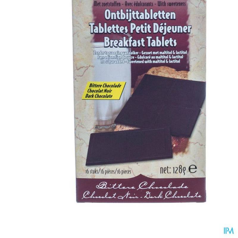 Prodia Ontbijttabletten Bitter Chocola 16x8g 6446