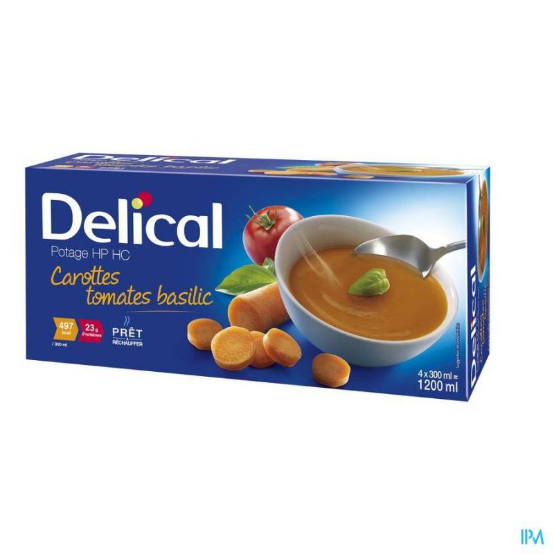 Delical Soep Hp Hc Wortel Tomaat Basilicum 4x300ml