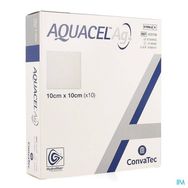 AQUACEL AG PANS HYDROFIBER STER 10X10CM 10 403708