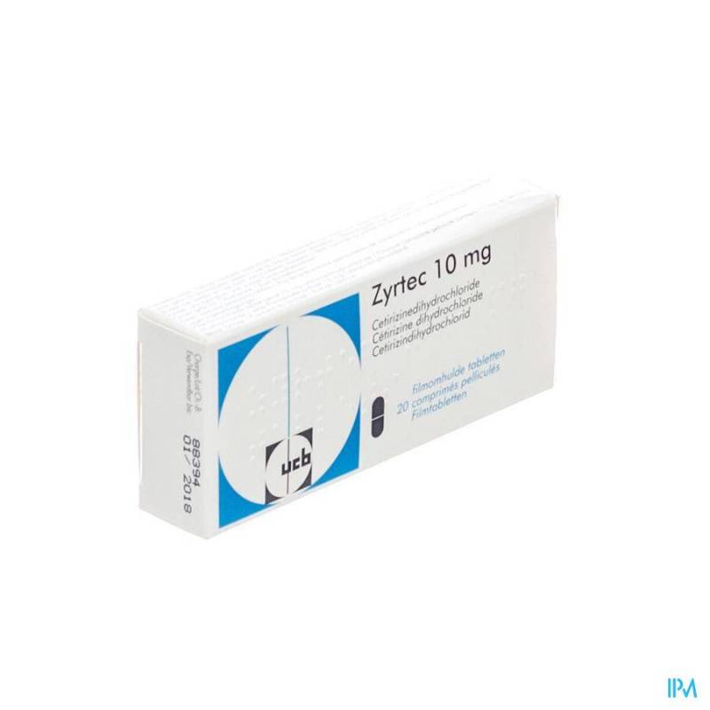 ZYRTEC IMPEXECO COMP PELL 20 X 10MG PIP