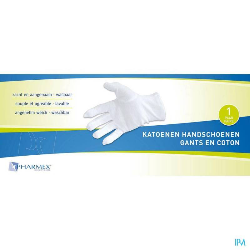 PHARMEX GANTS COTON LARGE 2