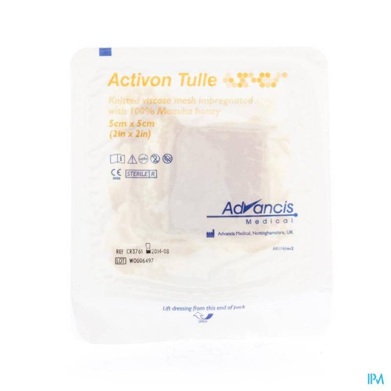 Activon Tulle Verband N/adh 5x 5cm 1