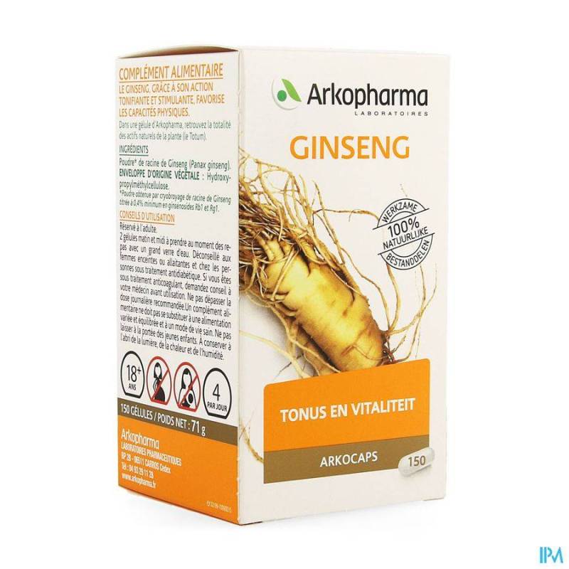 Arkocaps Ginseng Plantaardig 150