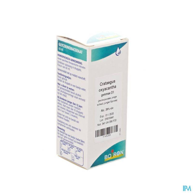 CRATAEGUS OXYACANTHA GEMMO D1 60ML BOIRON