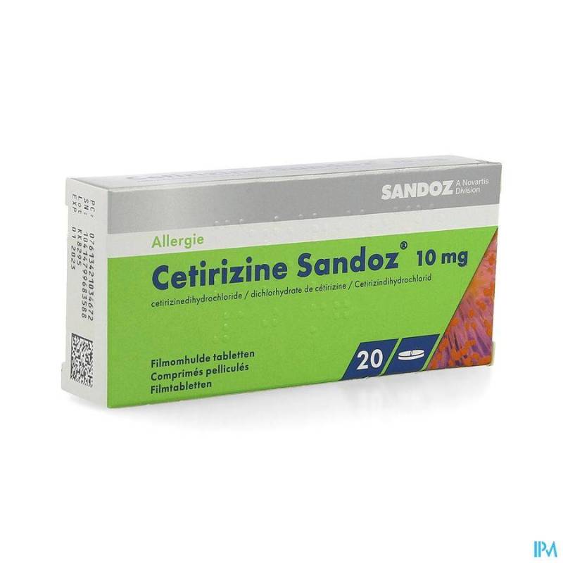 CETISANDOZ SANDOZ COMP 20 X 10 MG  - Generisch