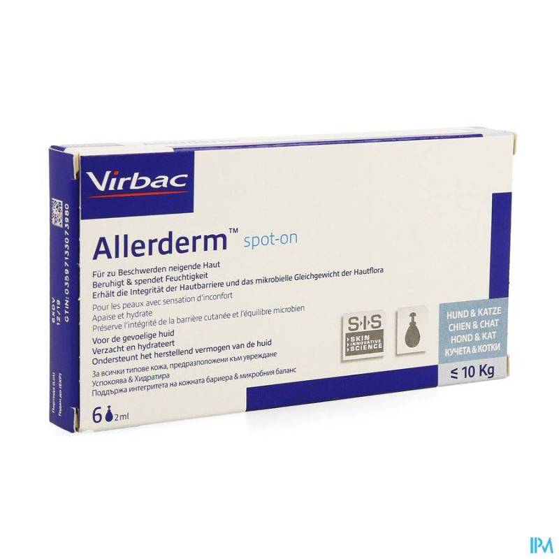 Allerderm Spot-on Pipet 6x2ml