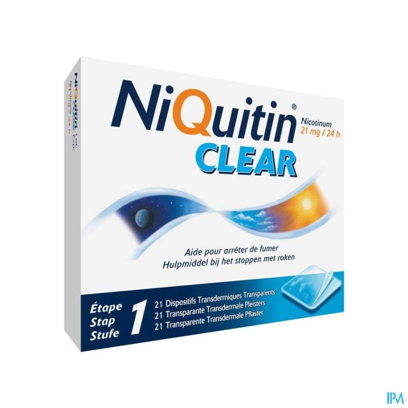 NIQUITIN CLEAR PATCHES 21 X 21 MG