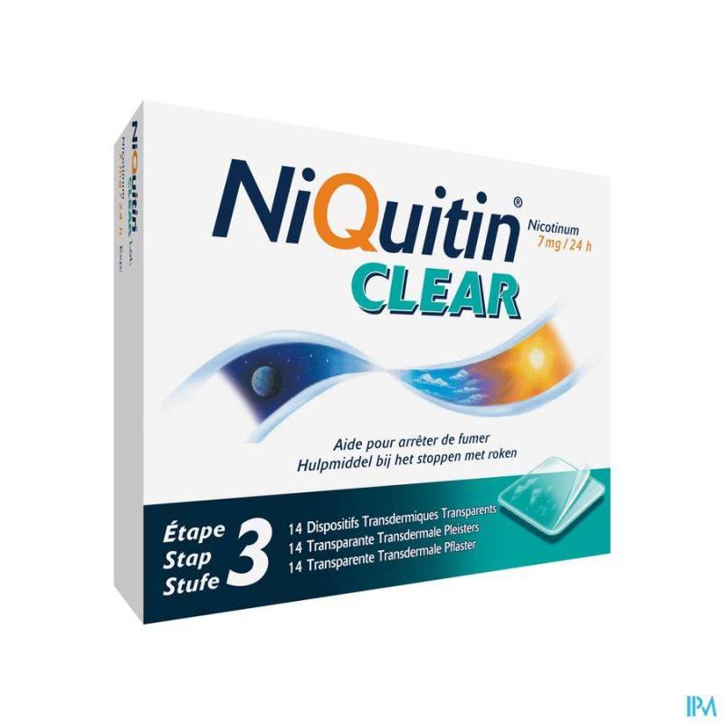 NIQUITIN CLEAR PATCHES 14 X 7 MG