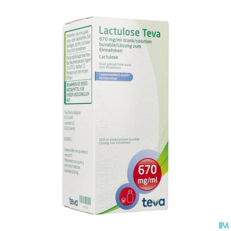 Lactulose Teva Sol Per Os 500ml  - Generisch