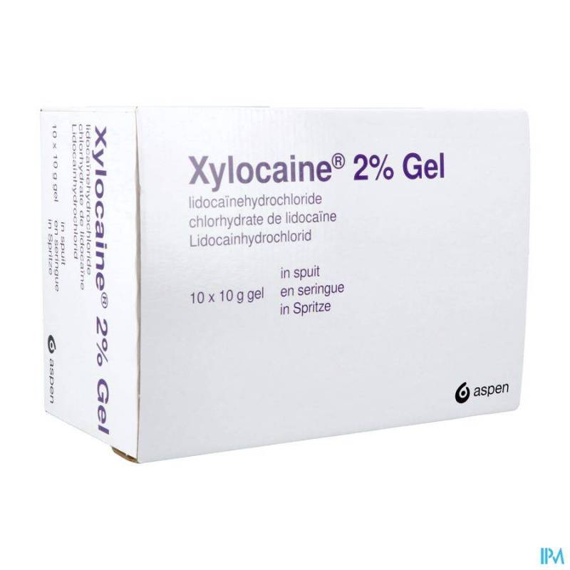 XYLOCAINE GEL SER/SPUIT 10X10G 2%