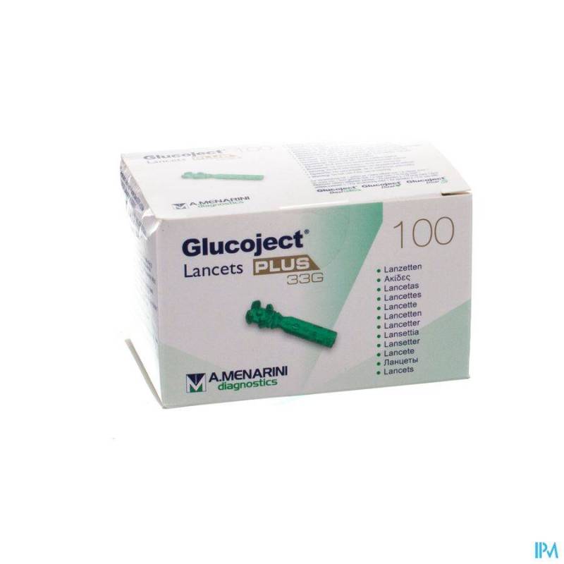 GLUCOJECT LANCETS PLUS 33G 100 44121
