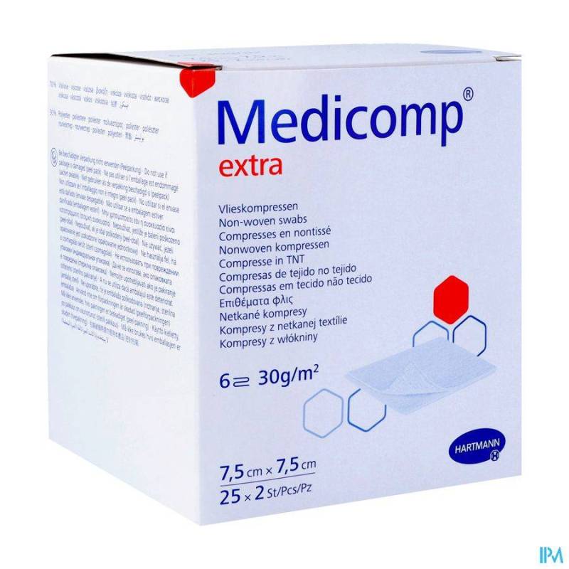 MEDICOMP CP STER 6PL 7,5X7,5CM 25X2 4110760