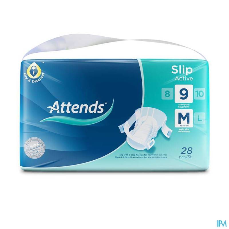ATTENDS SLIP ACTIVE 9 MEDIUM 1X28