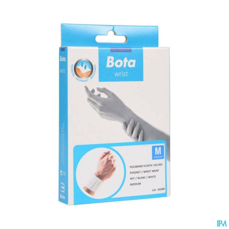 BOTA SERRE-POIGNET ELAST VELCRO WHITE M