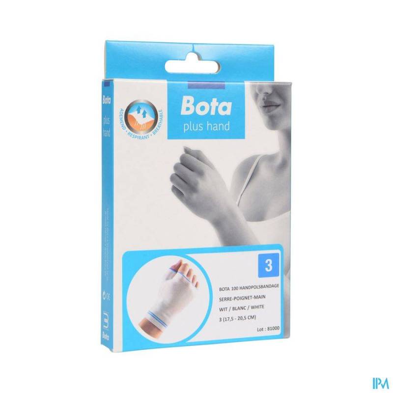 BOTA SERRE-POIGNET-MAIN+POUCE 100 WHITE N3