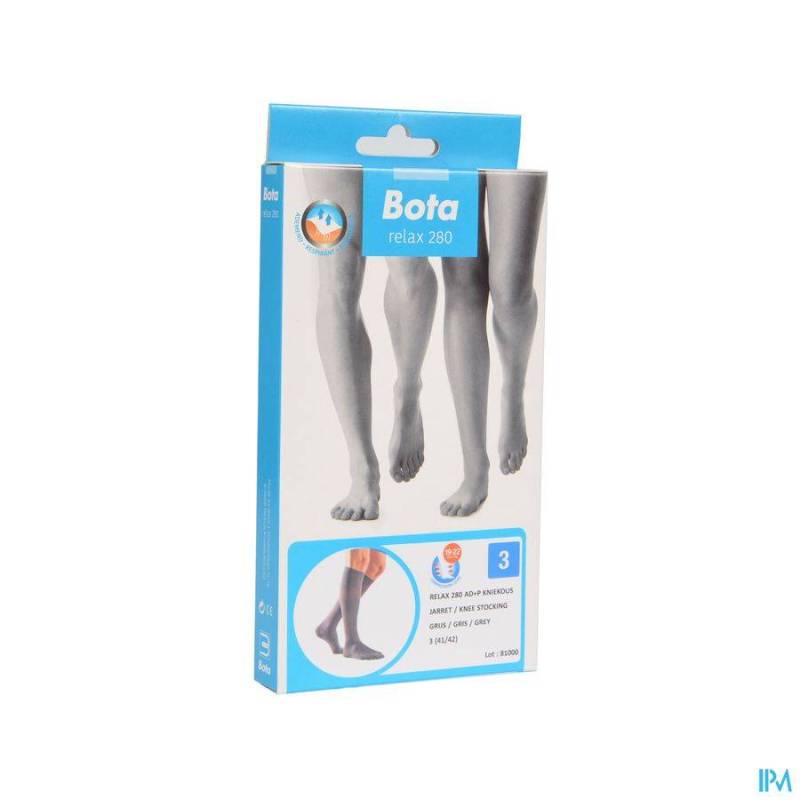 BOTA RELAX 280 BAS JARRET GRIS N3 2