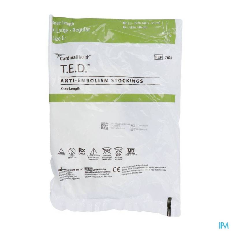 TED BAS GENOU 76040 XL REGUL BLANC