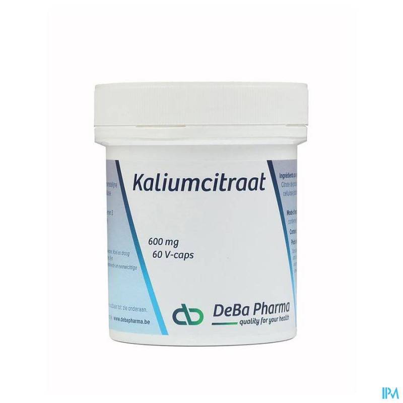 CITRATE POTASSIUM 600MG V-CAPS 60 DEBA