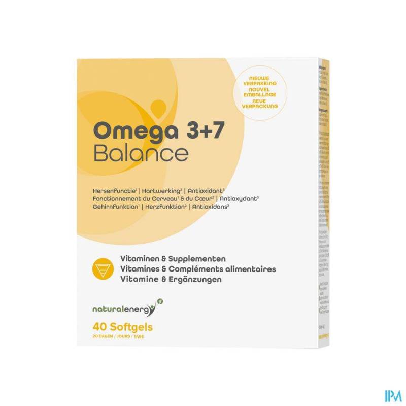 Natural Energy Omega 3+7 Balance Caps 40