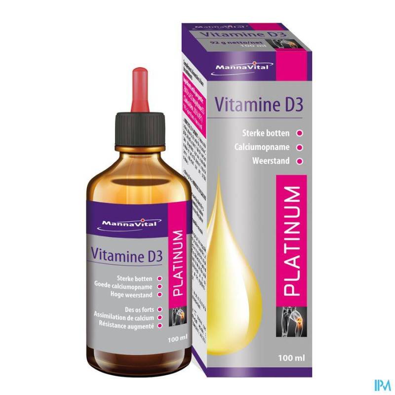 MANNAVITAL VITAMINE D3 PLATINUM GUTT 100ML