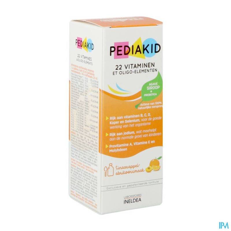 PEDIAKID 22 VITALUBES en OLIGO ELEMENTS Flacon 125ML