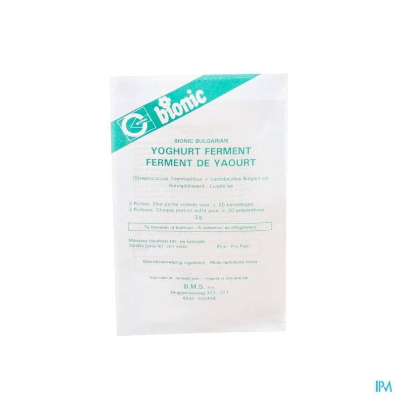 BIONIC BULGARIAN YOGHURT FERMENT ZAKJE 3X3G