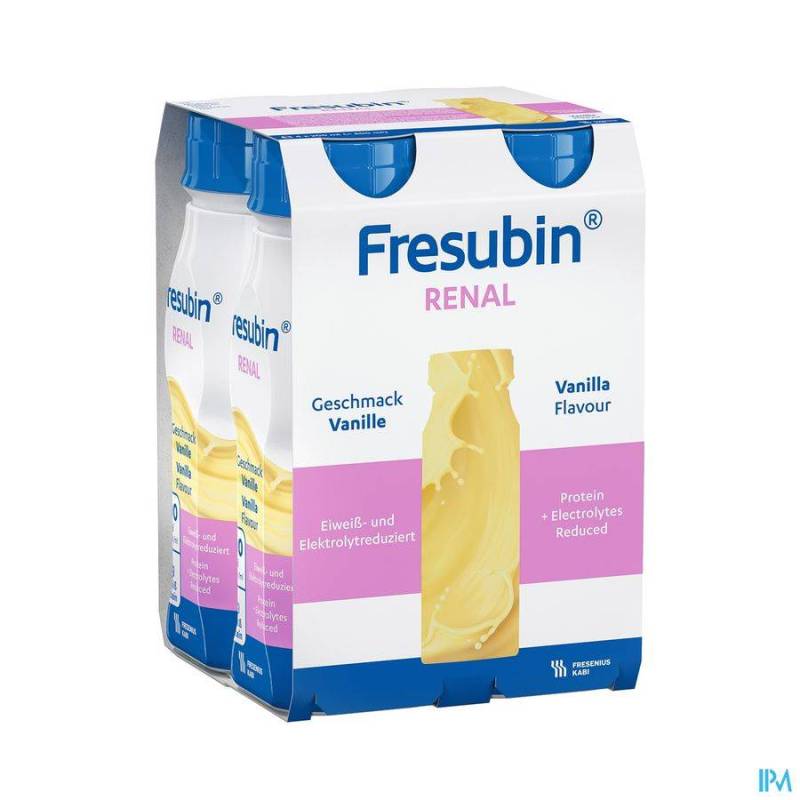 FRESUBIN RENAL VANILLE EASYBOTTLE 4X200ML
