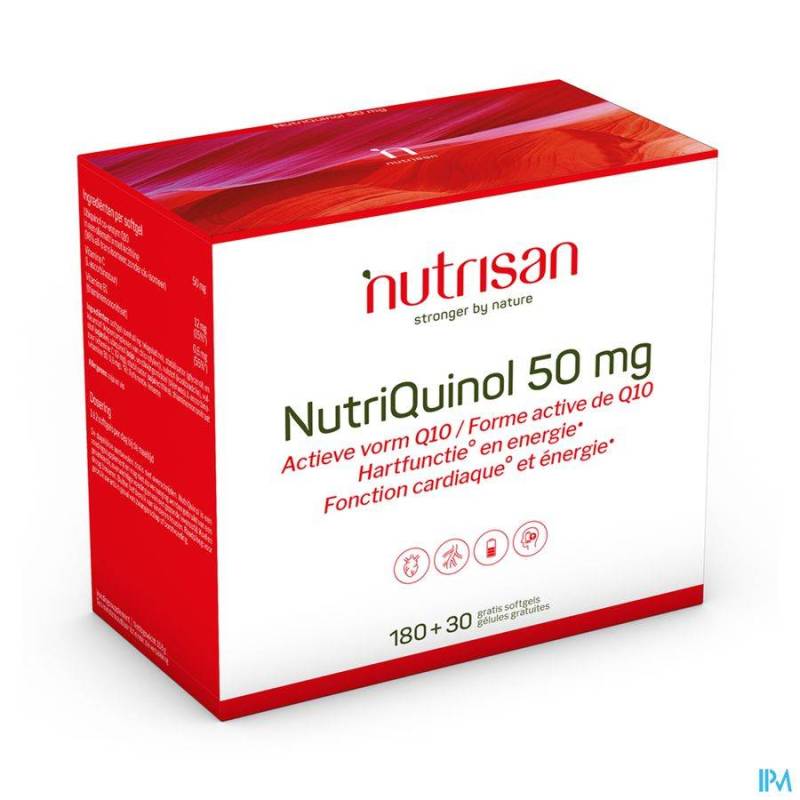 NUTRIQUINOL 50MG SOFTGELS 180+30 GRATIS NUTRISAN