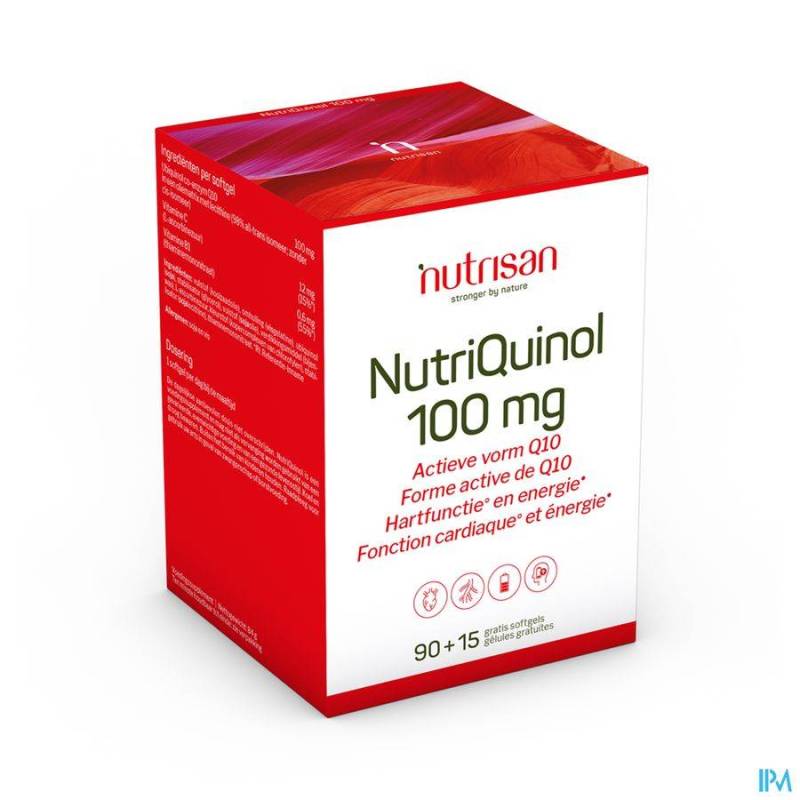 NUTRIQUINOL 100MG SOFTGELS 90+15 GRATIS NUTRISAN