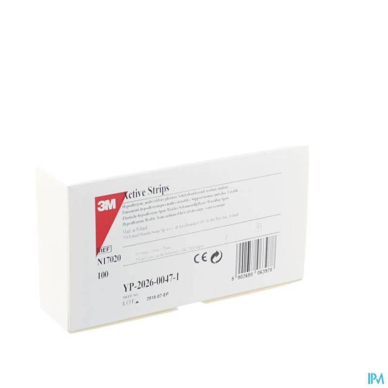 Nexcare 3m Active Strips 19x 72mm 100 17020