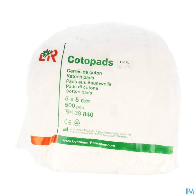 COTOPADS PIECE DE COTON 5X 5CM 500 39840