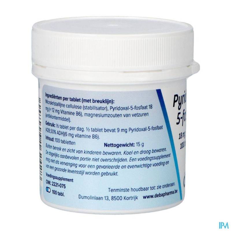 PYRIDOXAL-5-PHOS COMP 100X18MG DEBA