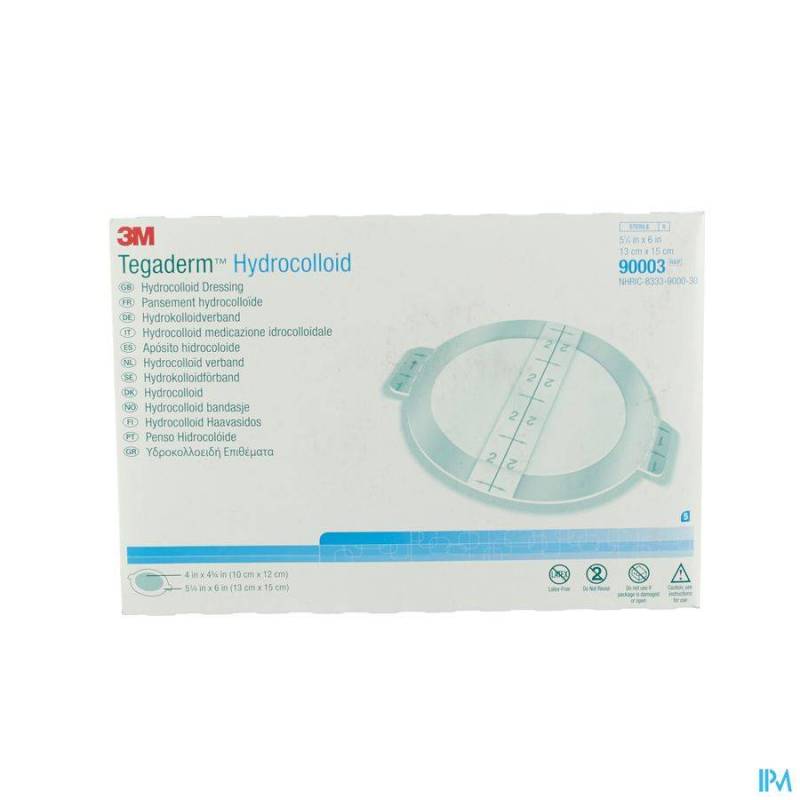 TEGADERM HYDROCOL.OVAL STER 130MMX150MM 5 90003