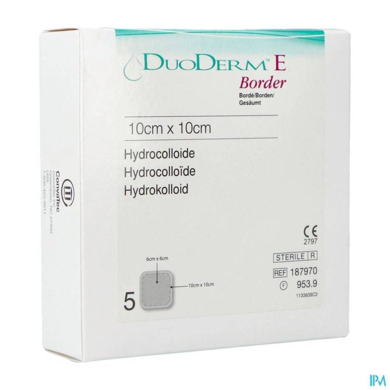 Duoderm E Border Verband 10x10cm 5 Stuks