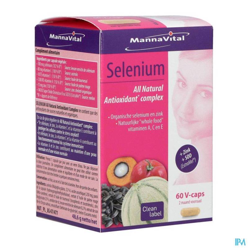 MANNAVITAL SELENIUM NF V-CAPS 60