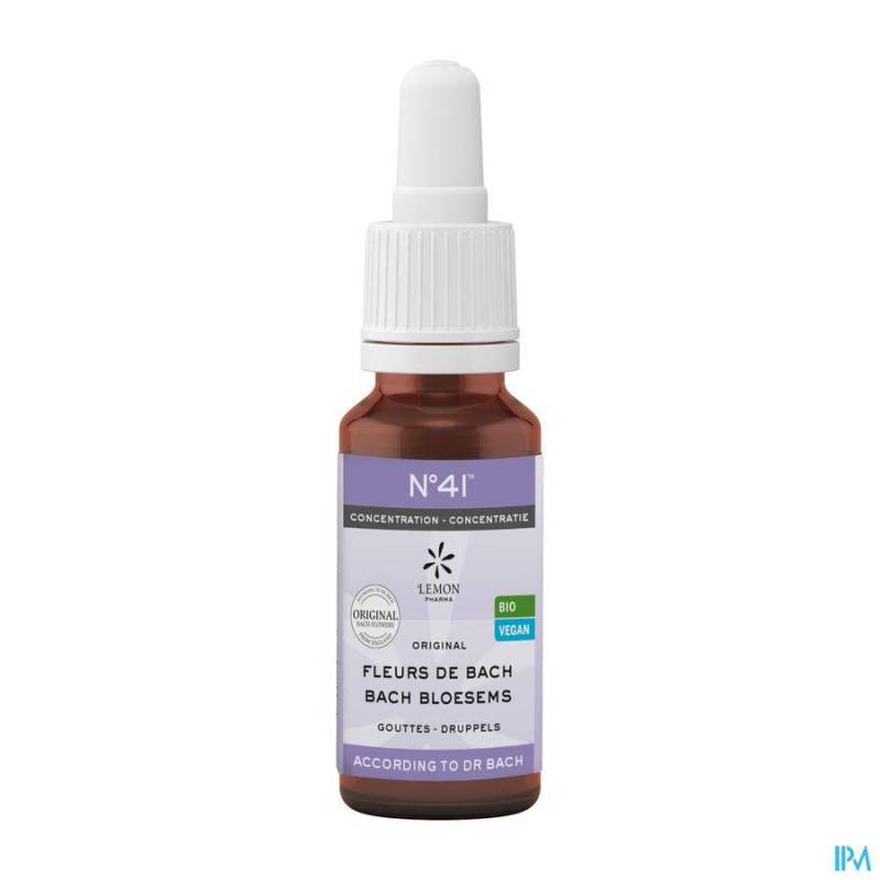 FLEURS DE BACH BIO N41 GOUTTES CONCENTRATION 20ML