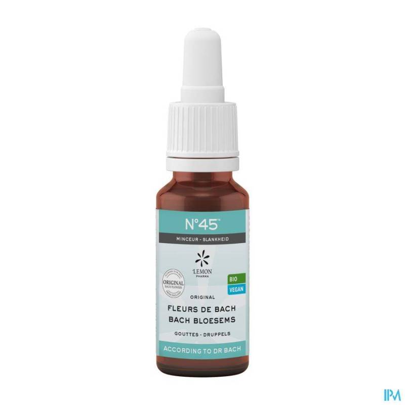 Bachbloesem Bio N45 Druppels Vermageren 20ml