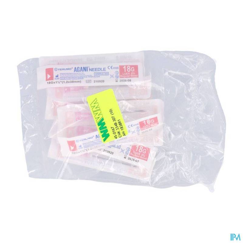 TERUMO AIGUILLE AGANI 18G 1 1/2 RB ROSE 10