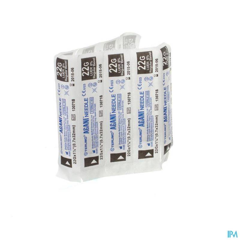 TERUMO AIGUILLE AGANI 22G 1 1/4 RB NOIR 10