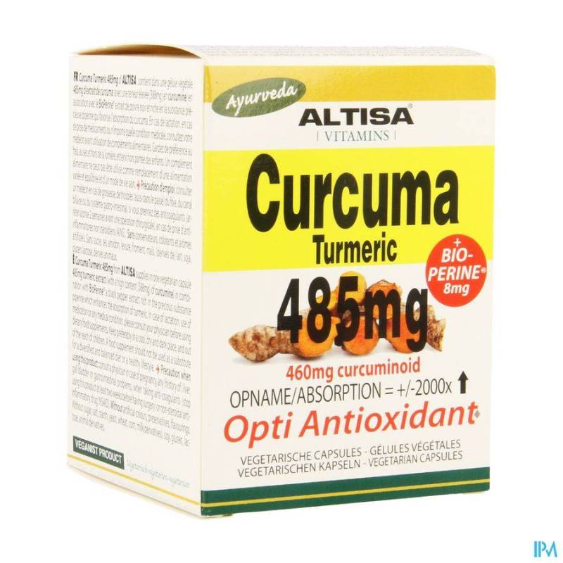 ALTISA CURCUMA EXTR. 485MG + PIPERINE V-CAPS 50