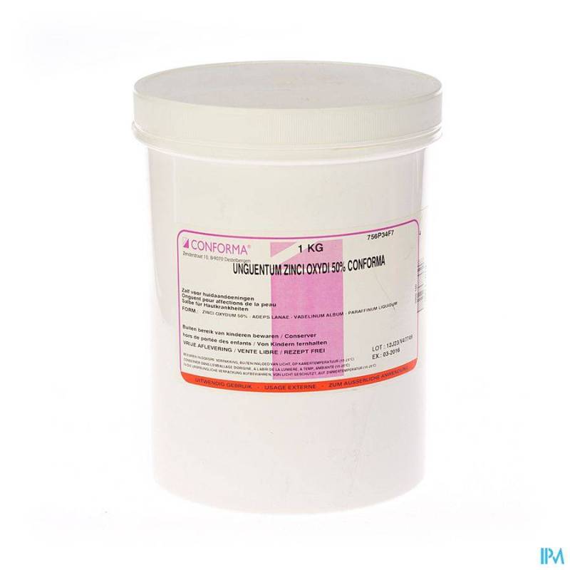 Zinkoxyde Zalf 50% 1kg Conf