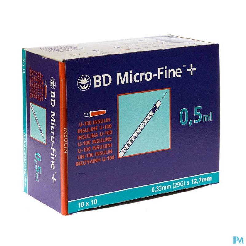 Bd Microfine+ Ins.spuit 0,5ml 29g 12,7mm100 324824