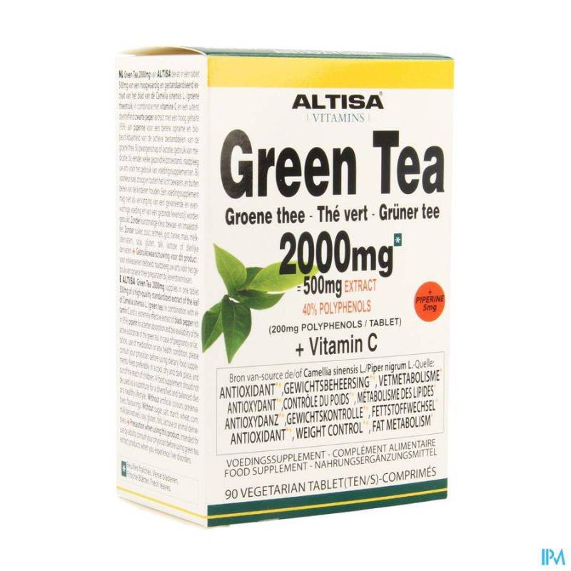 Altisa Groene Thee 2000mg (500mg Extract) Comp 90