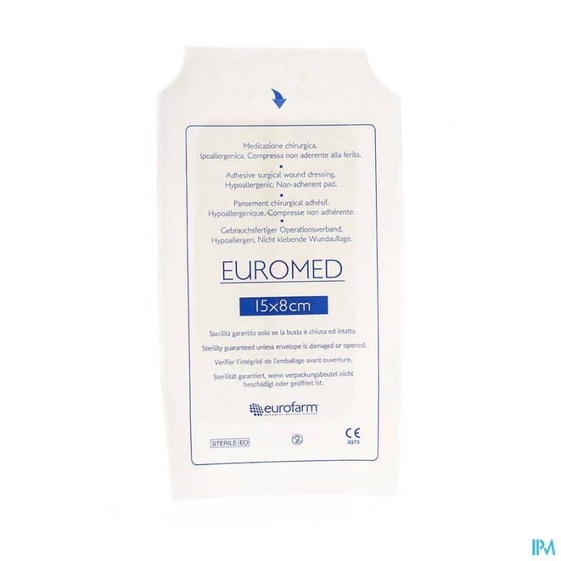 EUROMED 8X15CM 1 PANSEMENT D'ILE ADH STERIL