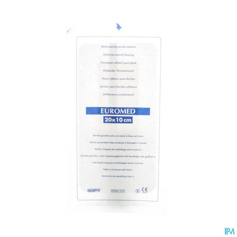 EUROMED 10X20CM 1 PANSEMENT D'ILE ADH STERIL