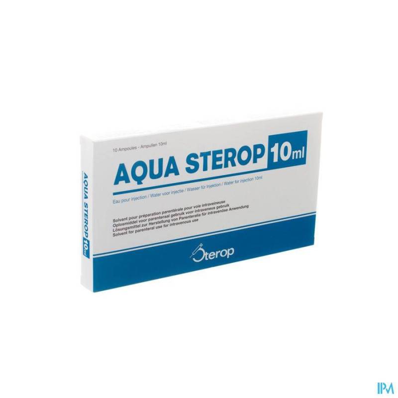 AQUA STEROP POUR INJ SOLVENS AMP 10 X 10ML